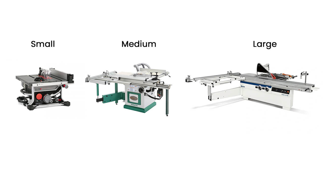 Sliding Table Saw Size