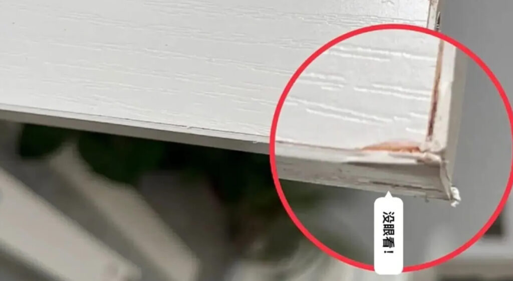 Chipped Edge Banding at Face Side