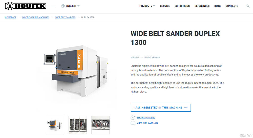 HOUFEK WIDE BELT SANDER DUPLEX 1300
