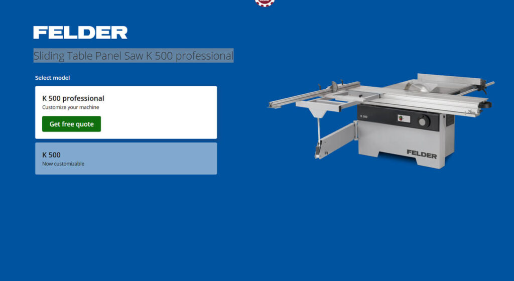 Felder Sliding Table Panel Saw K 500 professional