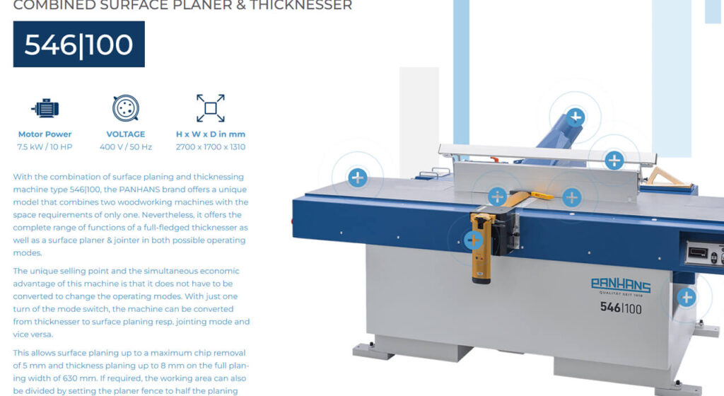 PANHANS 546100 Combined PlanerThicknesser