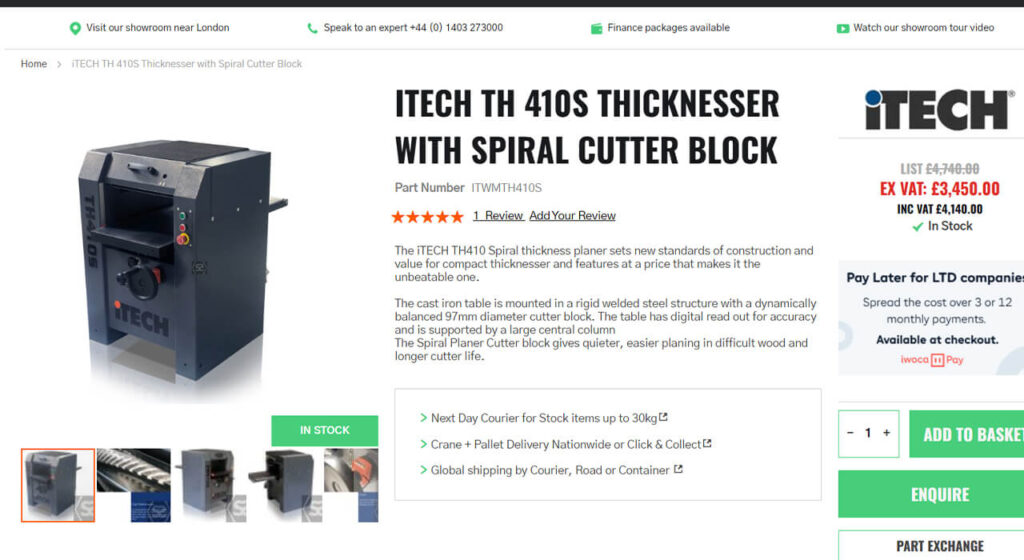 iTECH TH-410S Thicknesser
