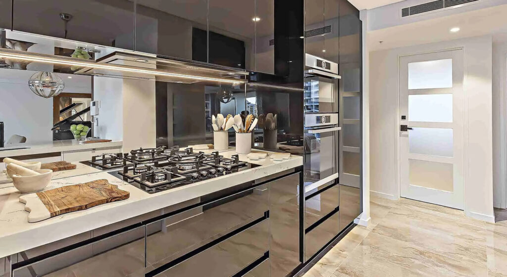 High-Gloss Kitchen Cabinet