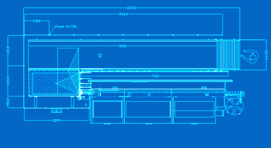 Industrial Edge Bander Machine Machine Footprint & Space